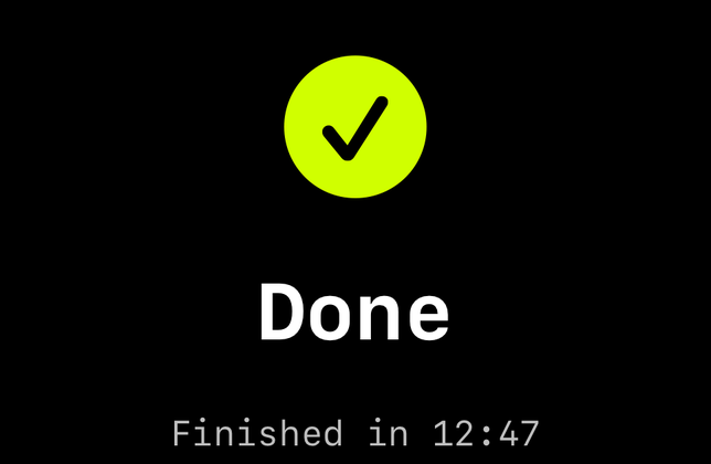 Done. Finished in 12:47.
